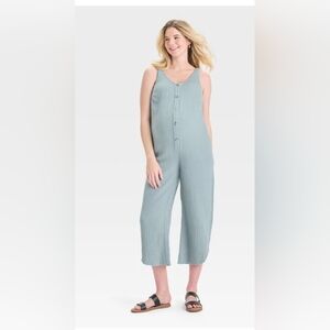 Gauze Maternity Jumpsuit